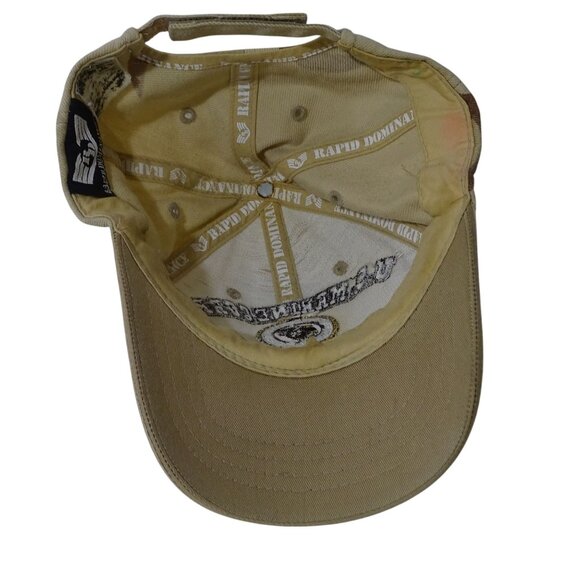 US Marine Corps Veteran Cap Tan Camo Adjustable Strap Back Men One Size FLAW - Picture 5 of 13